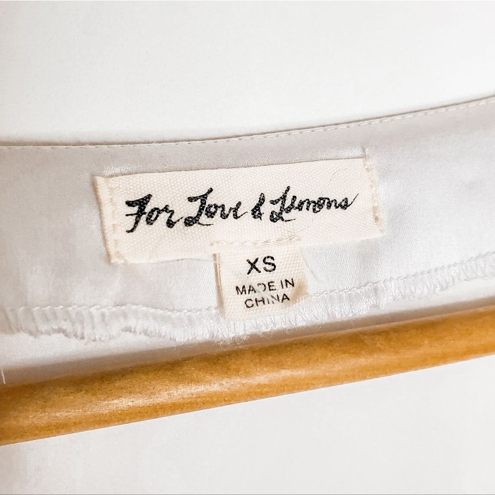 For Love And Lemons White Satin Plunge Neck Isabella Ruched Top Blouse Size XS_5